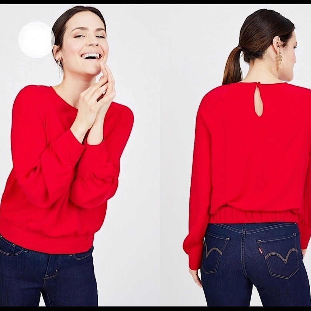 Red stretch blouse. New - Picture 9 of 10